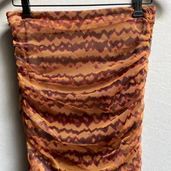 Zara Ruched Tulle Midi Skirt Size  S - Picture 3 of 8